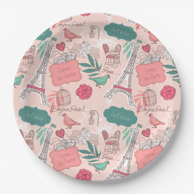 Assiettes En Carton Paris (Devant)