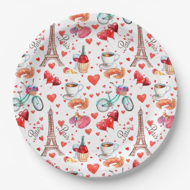 Assiettes En Carton Paris (Devant)