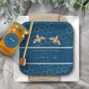 Assiettes En Carton Partenaires pour Bee Indigo & Honeycomb Wedding sh