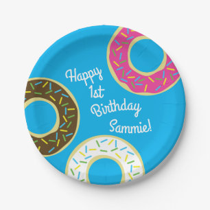 Assiettes En Carton Parti Anniversaire de enfant Donut
