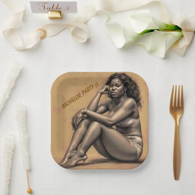 ASSIETTES EN CARTON PARTI BACHELOR (Mariage)
