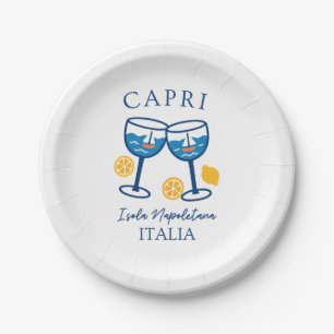 Assiettes En Carton Parti Capri Italie