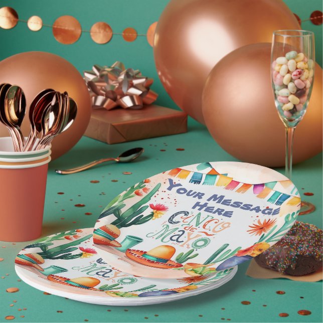 Assiettes En Carton Parti Cinco De Mayo (Multi)
