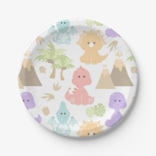 Assiettes En Carton Parti Dinosaur