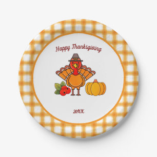 Assiettes En Carton Parti du Bon thanksgiving Citrouille de la Turquie