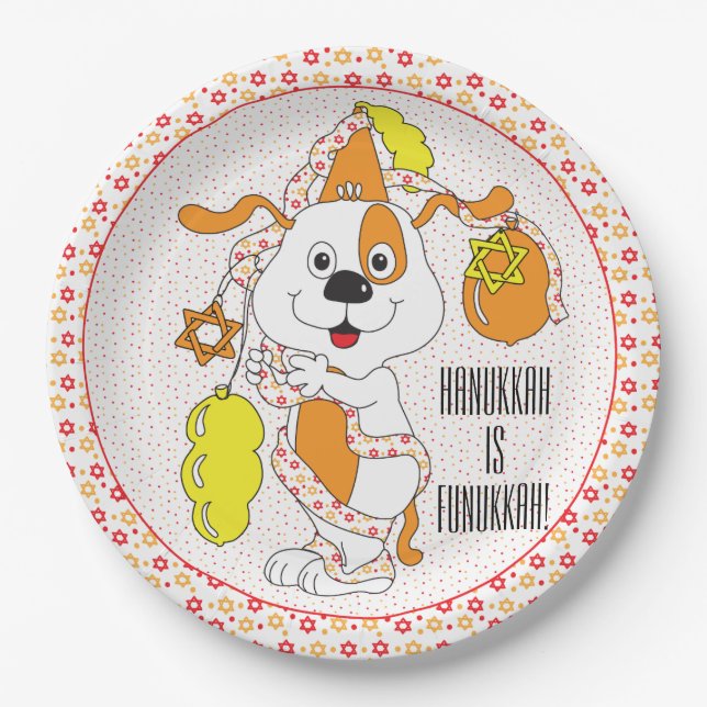 Assiettes En Carton Parti Hanoukka Zeevie (Devant)