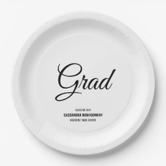 Assiettes En Carton Parti minimaliste blanc moderne de graduation