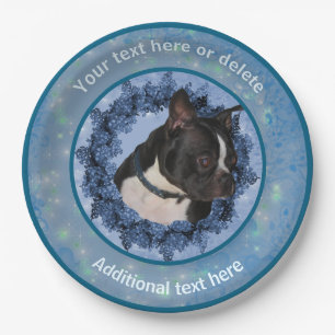 Assiettes En Carton Parti personnalisé Cute Boston Terrier