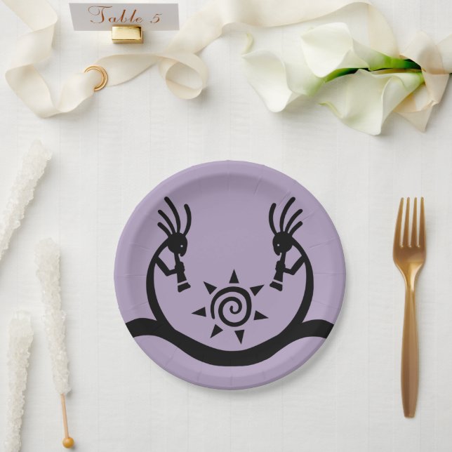 Assiettes En Carton Parti Sun Kokopelli du sud-ouest (Mariage)