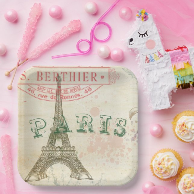 Assiettes En Carton Parti vintage (Fête)