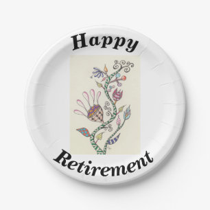 Assiettes En Carton Partie de retraite heureuse