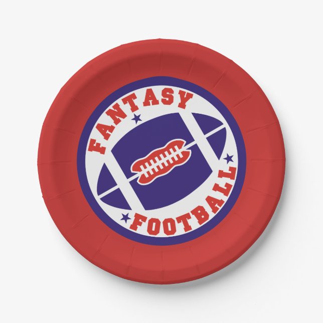 Assiettes En Carton Partie d'ébauche du football d'imaginaire (Devant)