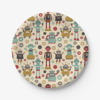 Assiettes En Carton Partie orientée mignonne et d'amusement de rétros