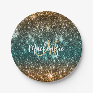 Assiettes En Carton Parties scintillant colorée