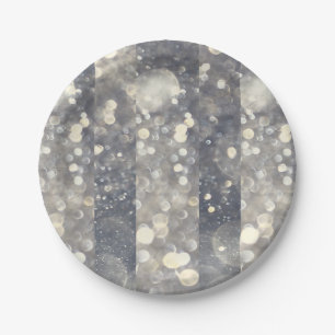 Assiettes En Carton Parties scintillant étincelle en argent glam glam 