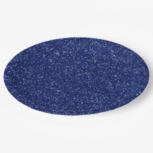 Assiettes En Carton Parties scintillantes scintillantes de bleu royal