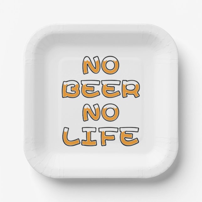 ASSIETTES EN CARTON PAS DE BIÈRE PAS DE VIE (Recto)
