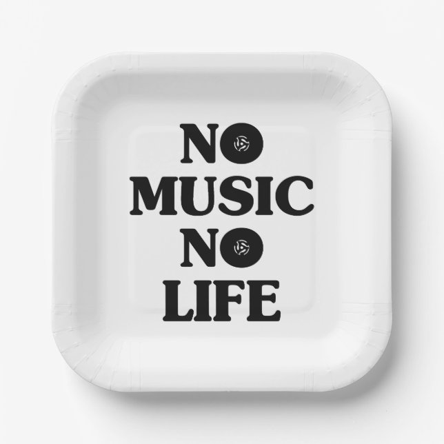 ASSIETTES EN CARTON PAS DE MUSIQUE PAS DE VIE (Recto)