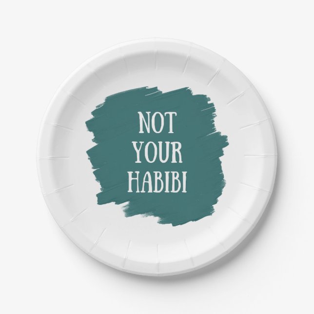 Assiettes En Carton Pas ton Habibi (Devant)