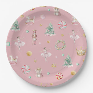 Assiettes En Carton Pastel Nutcracker Noël fête d'anniversaire