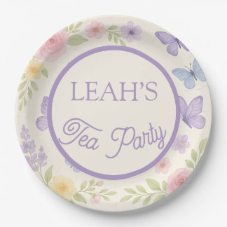Assiettes En Carton Pastel Watercolor Tea Party Floral Anniversaire
