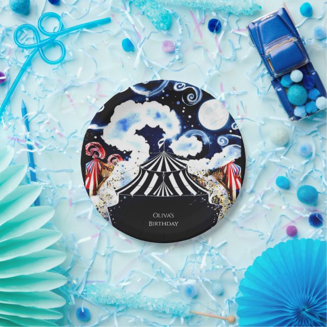 Assiettes En Carton Pastel Whimsical Circus Anniversaire (Fête)