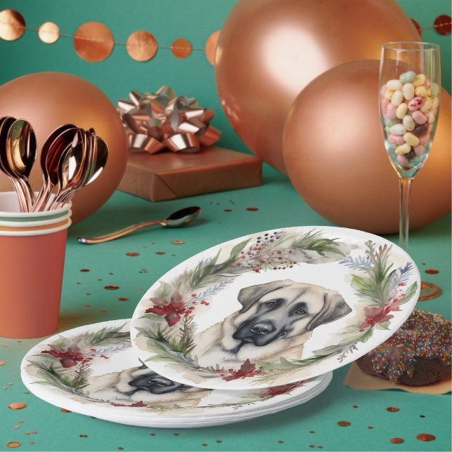 Assiettes En Carton Pasteur anatolien Coupe de fête de la couronne de  (Multi)