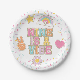 Assiettes En Carton Patch Preppy Nine est un Vibe 9e anniversaire