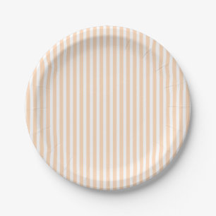 Assiettes En Carton Pâte pâle peau d'angelskin Coral & Blancs