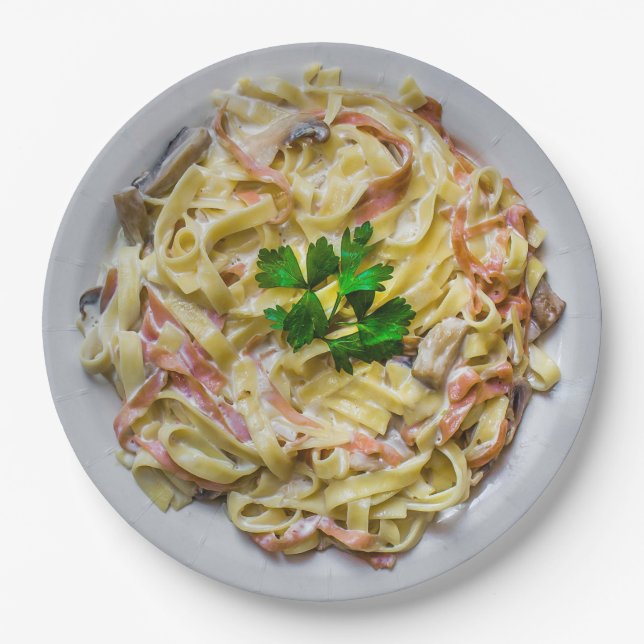 Assiettes En Carton Pâtes (Devant)