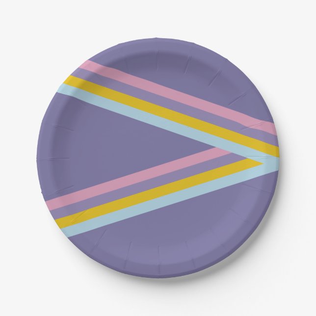 Assiettes En Carton Patinage sur glace - Rétro Anniversaire (Devant)