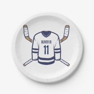 Assiettes En Carton Patinage sur la plaque de hockey sur glace