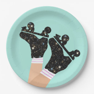 Assiettes En Carton Patins à rouleaux Universe Moderne Rouleau Derby M
