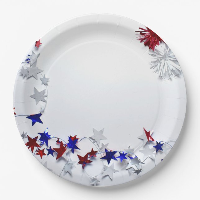 Assiettes En Carton Patriotique (Devant)