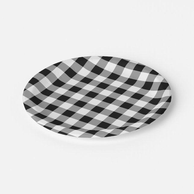Assiettes En Carton Patters de Black and White Buffalo (Angle)