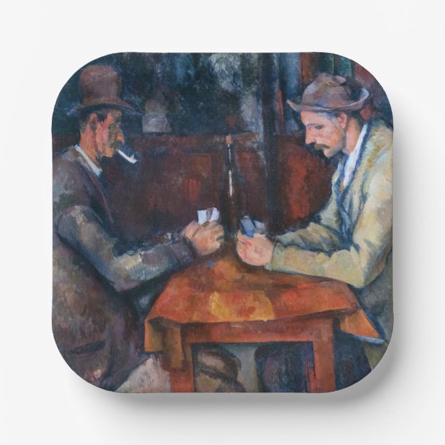 Assiettes En Carton Paul Cezanne - Les Joueurs De Cartes (Recto)