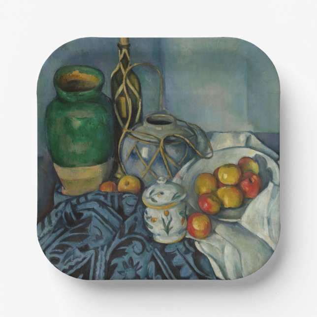 Assiettes En Carton Paul Cezanne - Vie morte avec pommes (Recto)