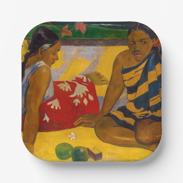 Assiettes En Carton Paul Gauguin - Femmes tahitiennes / Parau Api (Recto)