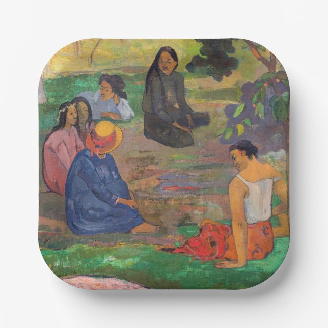 Assiettes En Carton Paul Gauguin - La Conversation / Les Parau Parau (Recto)