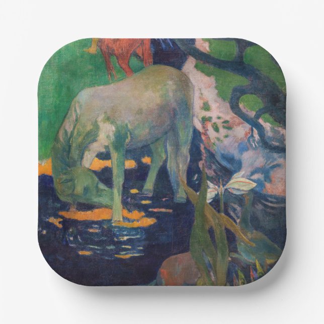 Assiettes En Carton Paul Gauguin - Le Cheval Blanc (Recto)