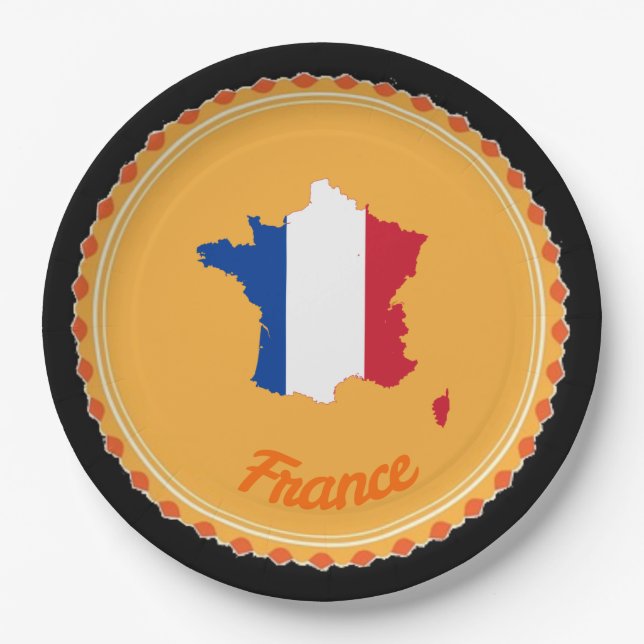 Assiettes En Carton Pays français (Devant)