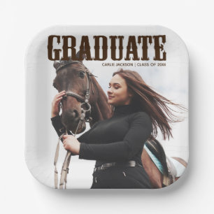 Assiettes En Carton Pays Western Graduate Photo Cowgirl Graduation