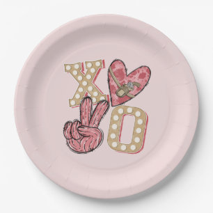 Assiettes En Carton Pays XOXO - L'amour de l'Ouest sauvage