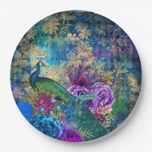 Assiettes En Carton Peacock vintage pour toutes les occasions