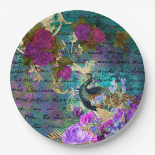 Assiettes En Carton Peacock vintage pour toutes les occasions
