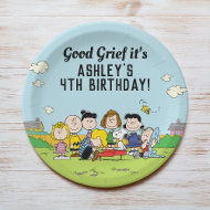 Assiettes En Carton Peanuts Charlie Brown and Gang Birthday