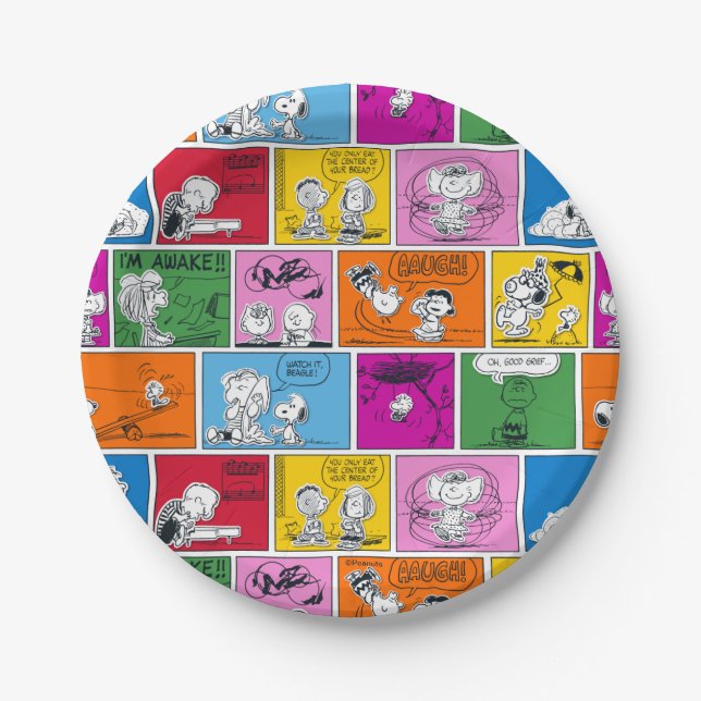 Assiettes En Carton PEANUTS | Classic Comic Motif (Devant)
