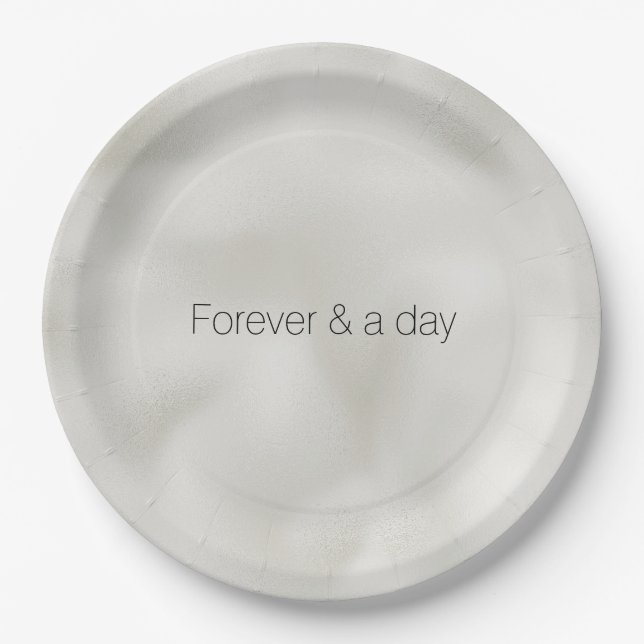Assiettes En Carton Pearl White Luxe     (Devant)