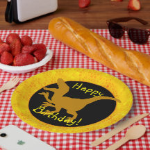 Peau de dinosaure dorée Joyeux Anniversaire !