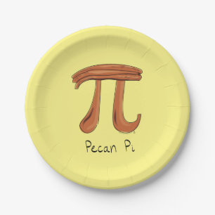 Assiettes En Carton Pecan Pi Cute Math Pi Jour Plaques papier